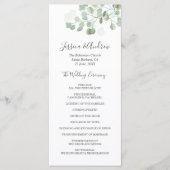Eucalyptus Trouwceremonie Programma Bladgroen (Voorkant)