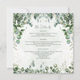 Eucalyptus Trouwdetailskaart Vierkant 1001A Kaart