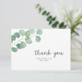 Eucalyptus - Trouwfeest bedankkaart Kaart (Staand voorkant)