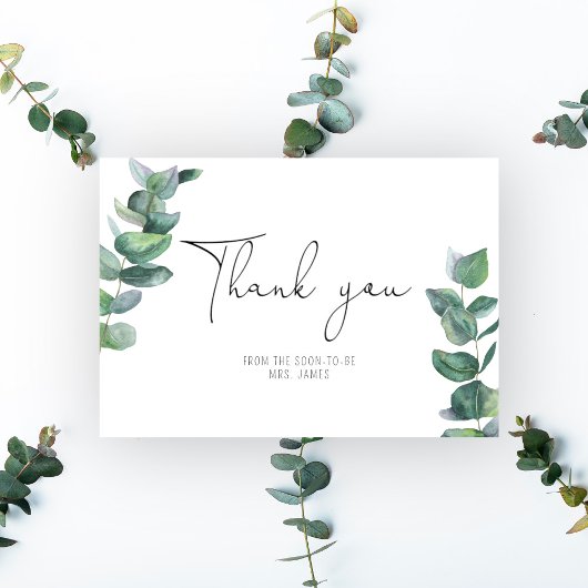 Eucalyptus - Trouwfeest bedankkaart Kaart