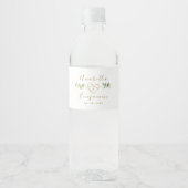 Eucalyptus Trouwfles Waterfles Label Etiket (Voorkant)