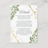 Eucalyptus Trouwgegevens Informatiekaartje (Voorkant)