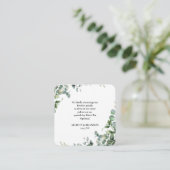 Eucalyptus trouwjurk code informatiekaartje (Staand voorkant)