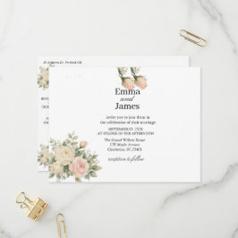 EUCALYPTUS TROUWKAART POSTKAART UITNODIGING BRIEFKAART