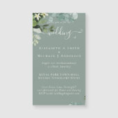 Eucalyptus Trouwkaart Waterverf Groene Uitnodiging (Voorkant)