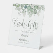 Eucalyptus Trouwkaarten en Geschenken Custom Sign Reclamebord Met Voetstuk (Voorkant)