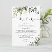 Eucalyptus Trouwmenu Menu (Staand voorkant)