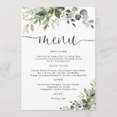 Eucalyptus Trouwmenu Menu (Voorkant)