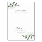 Eucalyptus Trouwplaats Kaart met Maaltijd Keuze (Voorkant)