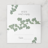 Eucalyptus Trouwplaatskaarten Plaatskaartje (Buitenkant ongevouwen)