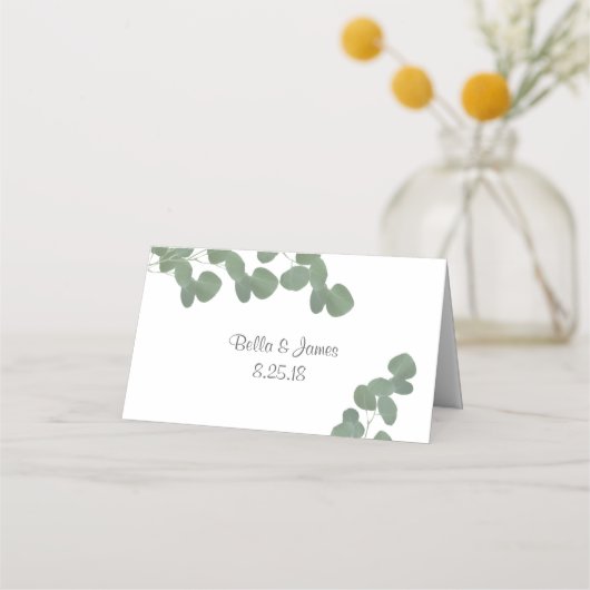 Eucalyptus Trouwplaatskaarten Plaatskaartje (Achterkant)