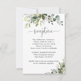 Eucalyptus Trouwreceptie Bijlagekaart  RSVP Kaartje