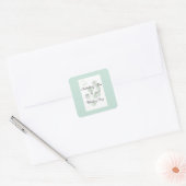 Eucalyptus Trouwstickers | Boho Trouwen Vierkante Sticker (Envelop)