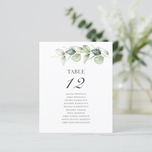 Eucalyptus Trouwtafel Nummer (Staand voorkant)