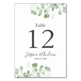 Eucalyptus Trouwtafel Nummer Kaart Rustiek Groen
