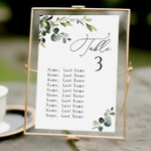 Eucalyptus Trouwtafel nummer Zitkaart Kaart