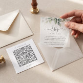 Eucalyptus Trouwwebsite QR Code RSVP Informatiekaartje