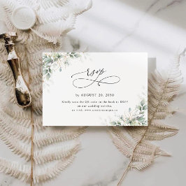 Eucalyptus Trouwwebsite QR-code RSVP-kaart RSVP Kaartje