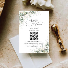 Eucalyptus Trouwwebsite QR-code RSVP-kaart RSVP Kaartje
