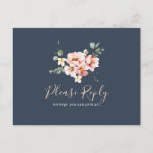 Eucalyptus Tuin Bloemen Menu Keuze RSVP Briefkaart (Voorkant)