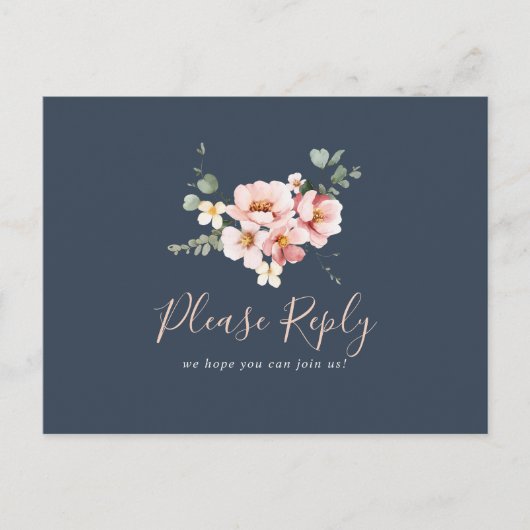Eucalyptus Tuin Bloemen Menu Keuze RSVP Briefkaart (Voorkant)