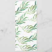 Eucalyptus tuin bruiloft Menu Kaart (Achterkant)