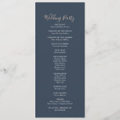 Eucalyptus Tuin Roos Bloem Bruiloftsprogramma Programmakaart (Achterkant)