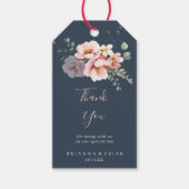 Eucalyptus Tuin Roos Bloemen Huwelijk Bedankt Cadeaulabel (Voorkant)