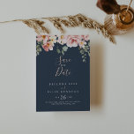 Eucalyptus Tuin Roos Bloemen Huwelijk Save The Date<br><div class="desc">Deze eucalyptus tuin roos bloemenbruiloft behalve de datum is ideaal voor een rustieke bruiloft. Het ontwerp is voorzien van roze,  blush,  gele rozenbloemen met eucalyptusbladeren in een donkere marineblauwe achtergrond.</div>