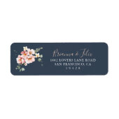 Eucalyptus Tuin Roos Bloemig Retouradres Label (Voorkant)