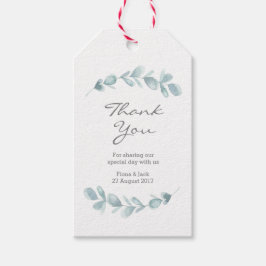 Eucalyptus tuin waterverf bruiloft gunst labels cadeaulabel