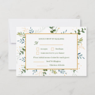 Eucalyptus Twee verschillende diersoorten voor de  RSVP Kaartje
