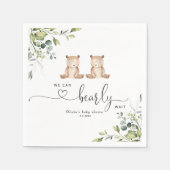 Eucalyptus twin beren baby shower servet (Voorkant)