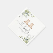 Eucalyptus twin beren baby shower servet (Hoek)