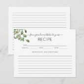 Eucalyptus uit de keukenRecipe Kaart van oma (Voorkant / Achterkant)