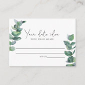 Eucalyptus - Uitdagingen voor een avondje uit \ Ui Informatiekaartje (Voorkant)