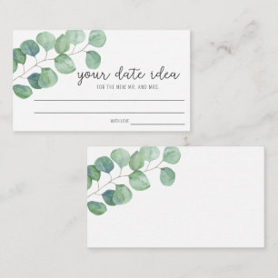 Eucalyptus - Uitdagingen voor een dateavond \ Date Informatiekaartje