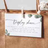 Eucalyptus Uitgepakte Bruiloftscadeaus Bruidsfeest Informatiekaartje