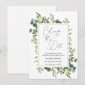 Eucalyptus Uitgestelde Huwelijksaankondiging Kaart (Voorkant / Achterkant)