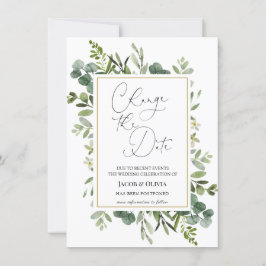 Eucalyptus Uitgestelde Huwelijksaankondiging Kaart