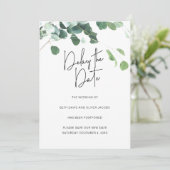 Eucalyptus Uitstellen van de datum Huwelijksuitste Aankondiging (Staand voorkant)