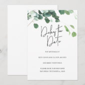 Eucalyptus Uitstellen van de datum Huwelijksuitste Aankondiging (Voorkant / Achterkant)
