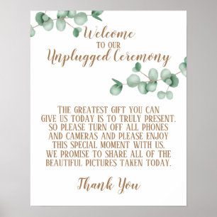 Eucalyptus Unplugged Ceremony Poster