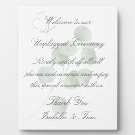 Eucalyptus Unplugged Ceremony Welkom Bord • Boho Fotoplaat