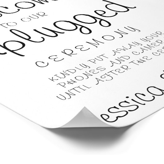 Eucalyptus Unplugged Weduwschap Welkomstteken Post Poster (Hoek)