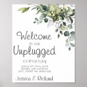 Eucalyptus Unplugged Weduwschap Welkomstteken Post Poster (Voorkant)