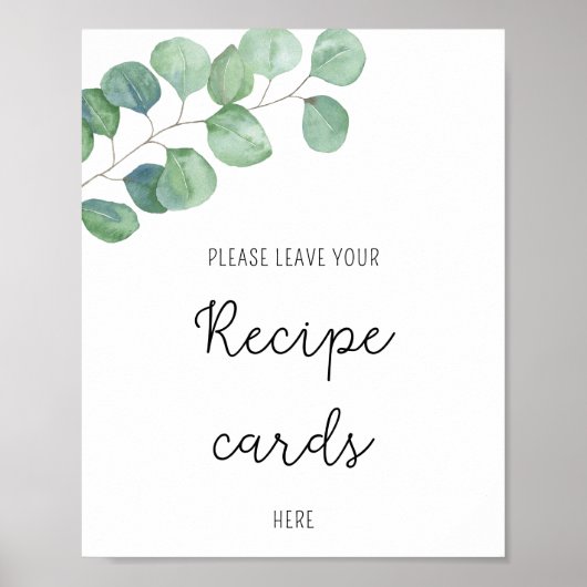 Eucalyptus - Uw receptkaart hier poster (Voorkant)
