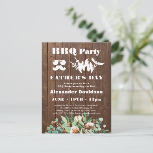 Eucalyptus Vaderdag Foto BBQ Briefkaart (Staand voorkant)