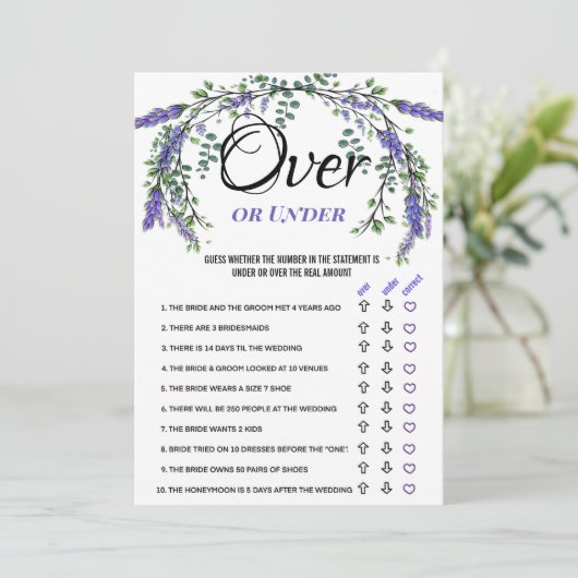 Eucalyptus van de lavendel onder het Vrijgezellenf Kaart (Staand voorkant)