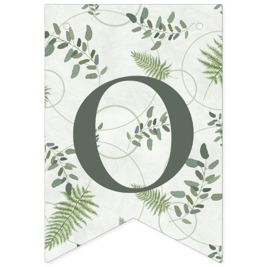 Eucalyptus & Varen Ringen Bruiloft Banner (Tweede vlag)